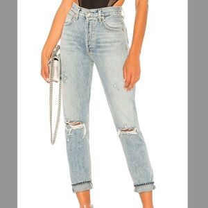 Agolde Jamie classic high rise in Resolution Jeans with Distressed Details sz 27